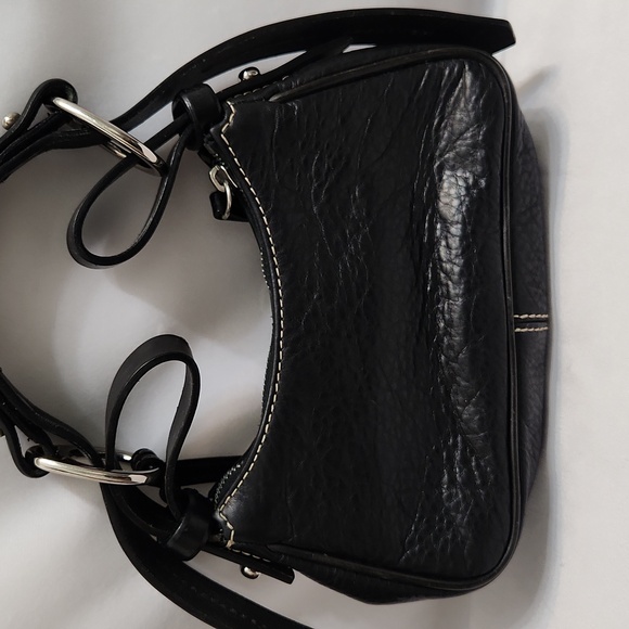 Dooney & Bourke Black Leather Shoulder Bag - Picture 2 of 14